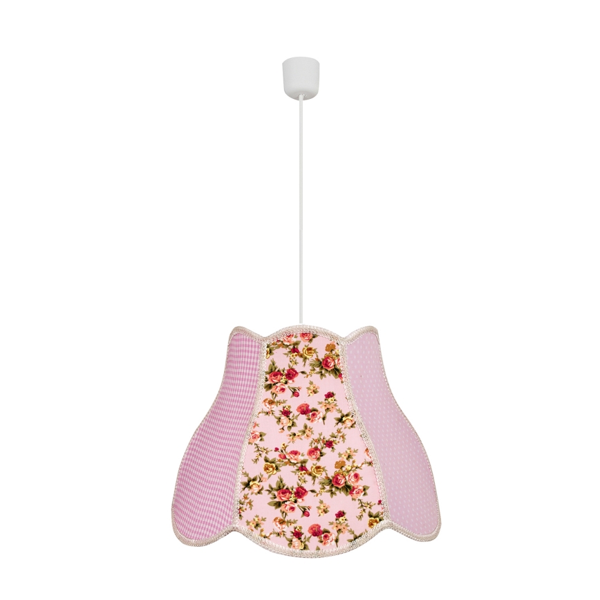Lustră copii pe cablu ZUZA 1xE27/60W/230V roz