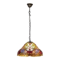 Lustră cu abajur din sticlă vitrată Tiffany 2xE27/60W/230V Rabalux