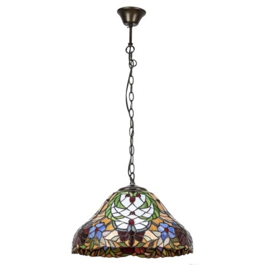 Lustră cu abajur din sticlă vitrată Tiffany 2xE27/60W/230V Rabalux