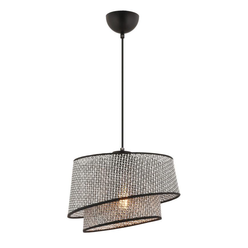 Lustră cu cablu BARETTE 1xE27/60W/230V gri/negru