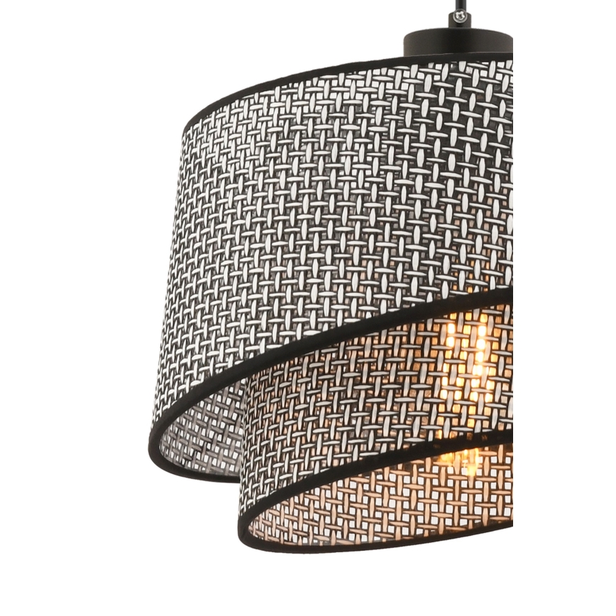 Lustră cu cablu BARETTE 1xE27/60W/230V gri/negru