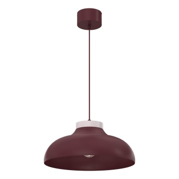 Lustră cu cablu BASCA 1xE27/15W/230V vișiniu/crem