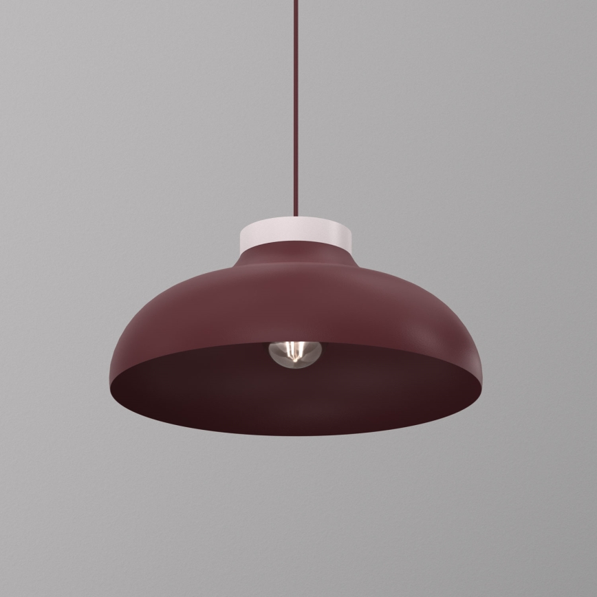 Lustră cu cablu BASCA 1xE27/15W/230V vișiniu/crem