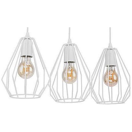 Lustră cu cablu BRYLANT 3xE27/60W/230V albă