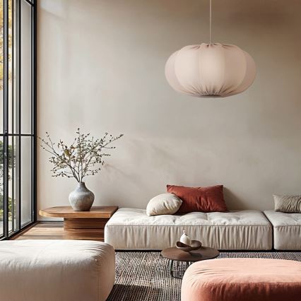 Lustră cu cablu CAFEE 1xE27/40W/230V Ø 52 cm bej