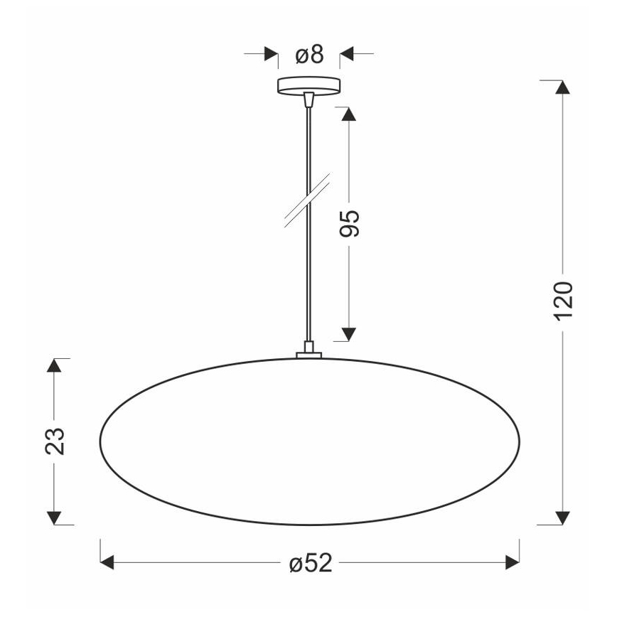 Lustră cu cablu CAFEE 1xE27/40W/230V Ø 52 cm bej