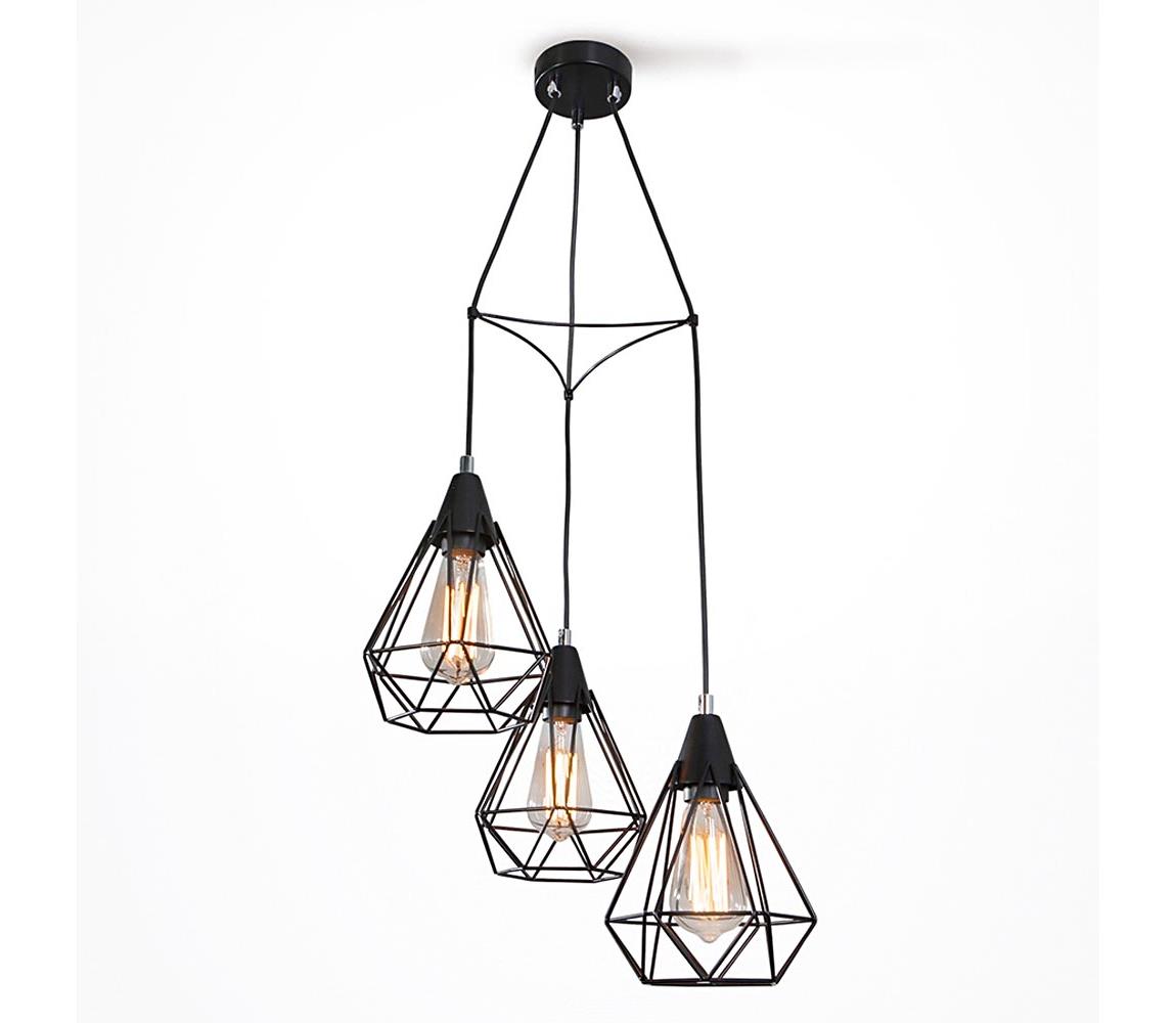 Lustra cu cablu DIAMOND 3xE27/60W/230V 38 cm