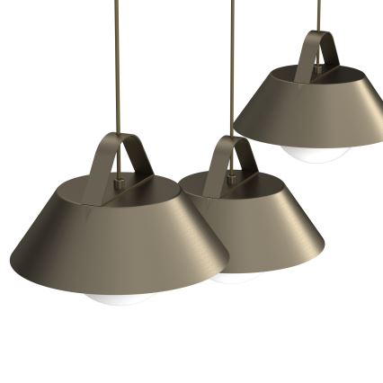 Lustră cu cablu FUNDA, 3 x E27, 15 W, 230 V, bronz