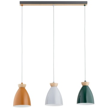 Lustră cu cablu GALIA, 3xE27/15W/230V, multicoloră