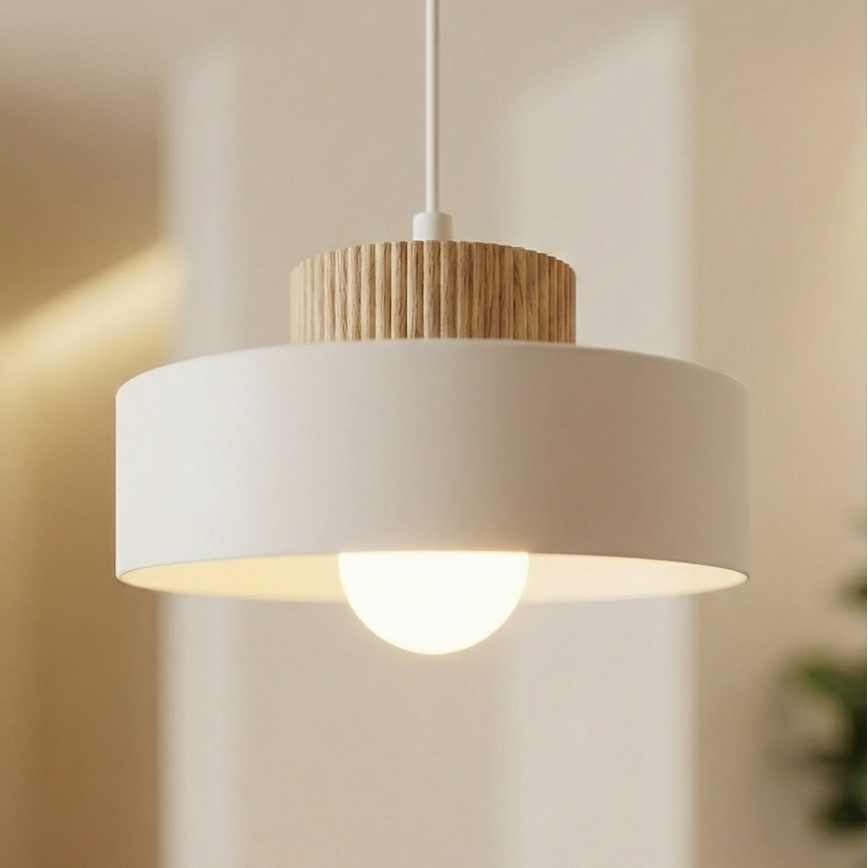 Lustră cu cablu KIVI 1xE27/15W/230V albă