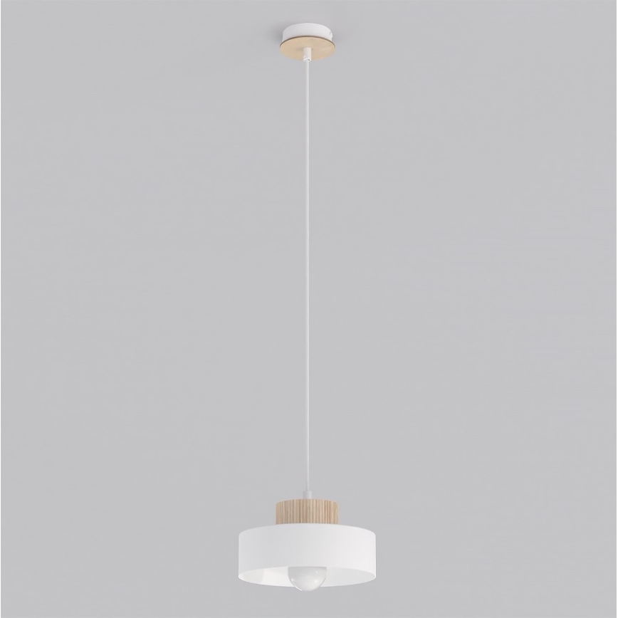 Lustră cu cablu KIVI 1xE27/15W/230V albă