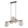 Lustră cu cablu LAVA 5xG9/8W/230V bronz/bej fumuriu