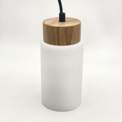 Lustră cu cablu MARKUS 3xE27/15W/230V negru/stejar