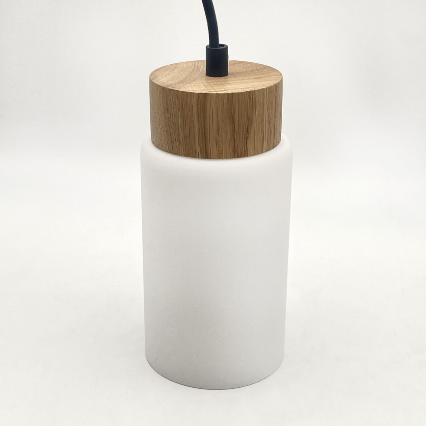 Lustră cu cablu MARKUS 3xE27/15W/230V negru/stejar