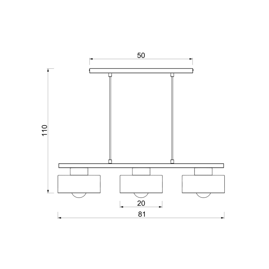 Lustră cu cablu MARTI 3xE27/15W/230V bordo/auriu
