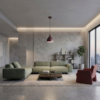Lustră cu cablu NOAK CLASSIC 1xE27/15W/230V burgund