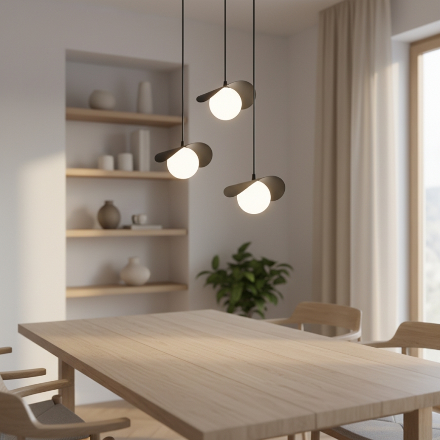 Lustră cu cablu RITUAL 3xG9/8W/230V, neagră