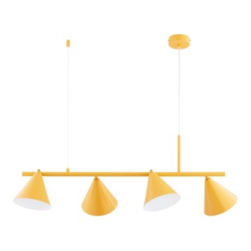 Lustră cu cablu ZELTA 4xE27/15W/230V galbenă