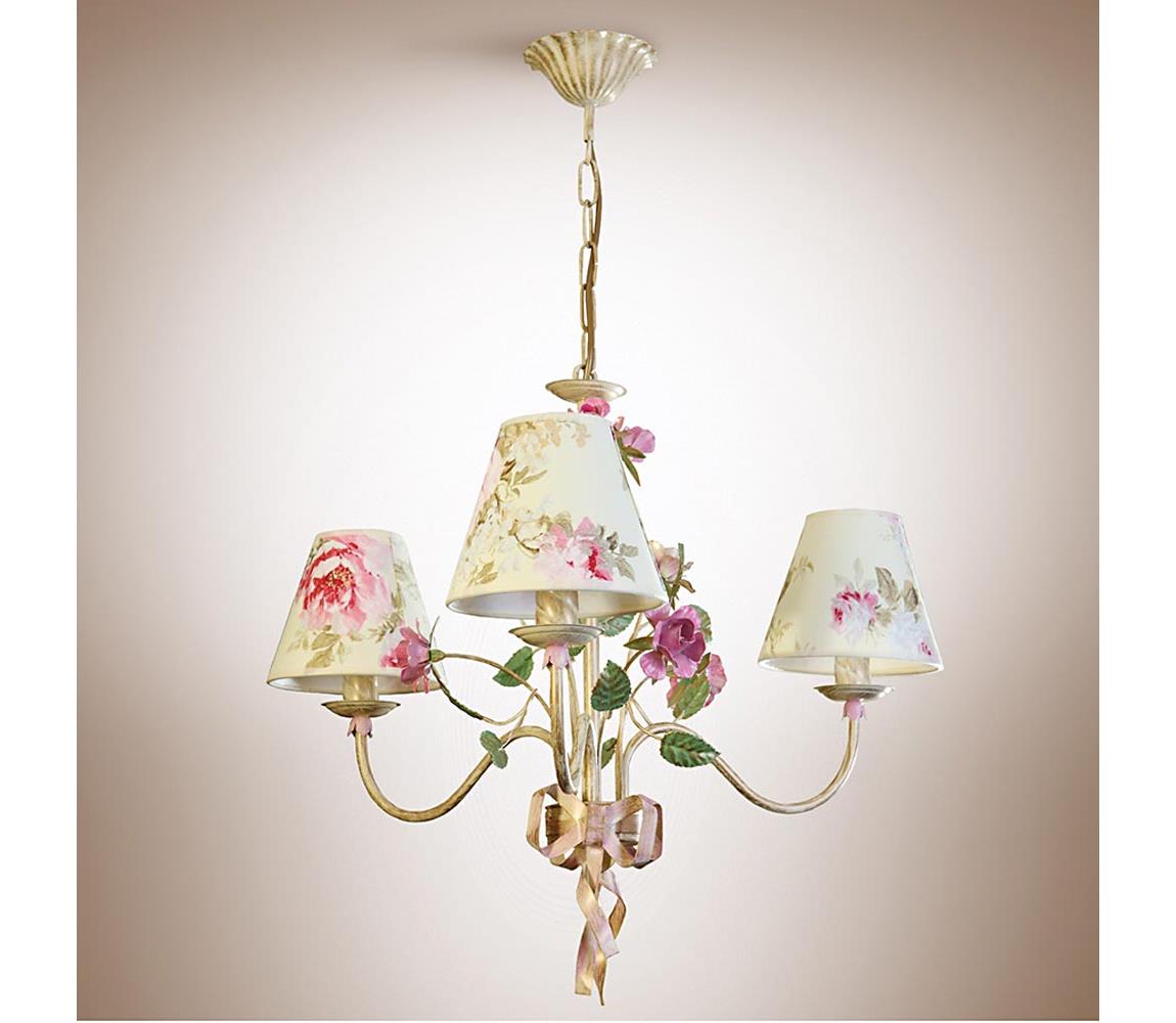 Lustra cu lant ROMANCE 3xE14/40W/230V auriu