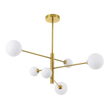 Lustră cu tijă DORADO 6xG9/40W/230V aurie