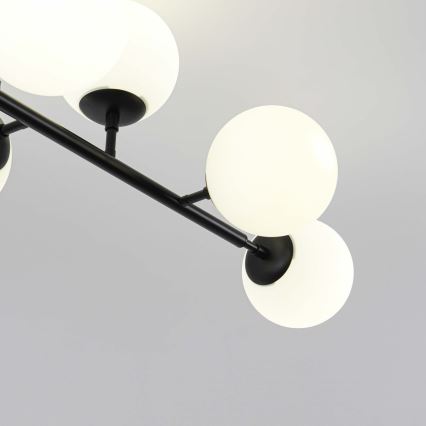 Lustră cu tijă DORADO 8xE14/40W/230V, neagră