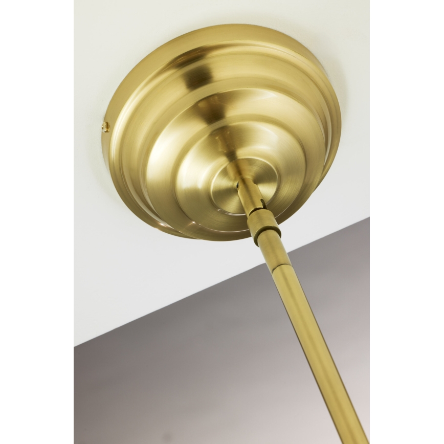 Lustră cu tijă PLATINO Jupiter 2074, 3xE27/15W/230V, verde/auriu