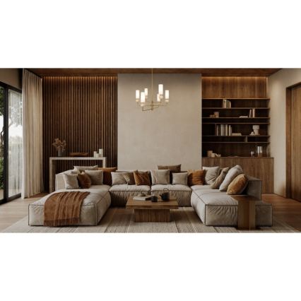 ITALUX - Lustră pe tijă SANTOS, 6x G9/40W/230V, auriu