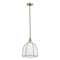 Lustră DAVE pe cablu, 1xE27/15W/230V, auriu/negru
