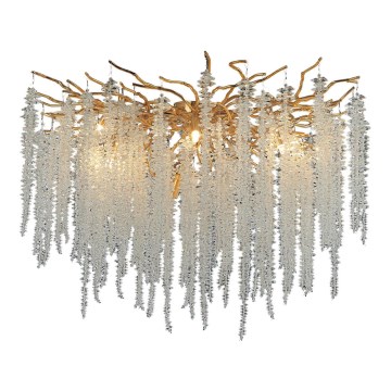 Lustră de cristal aplicată 12xG9/40W/230V auriu