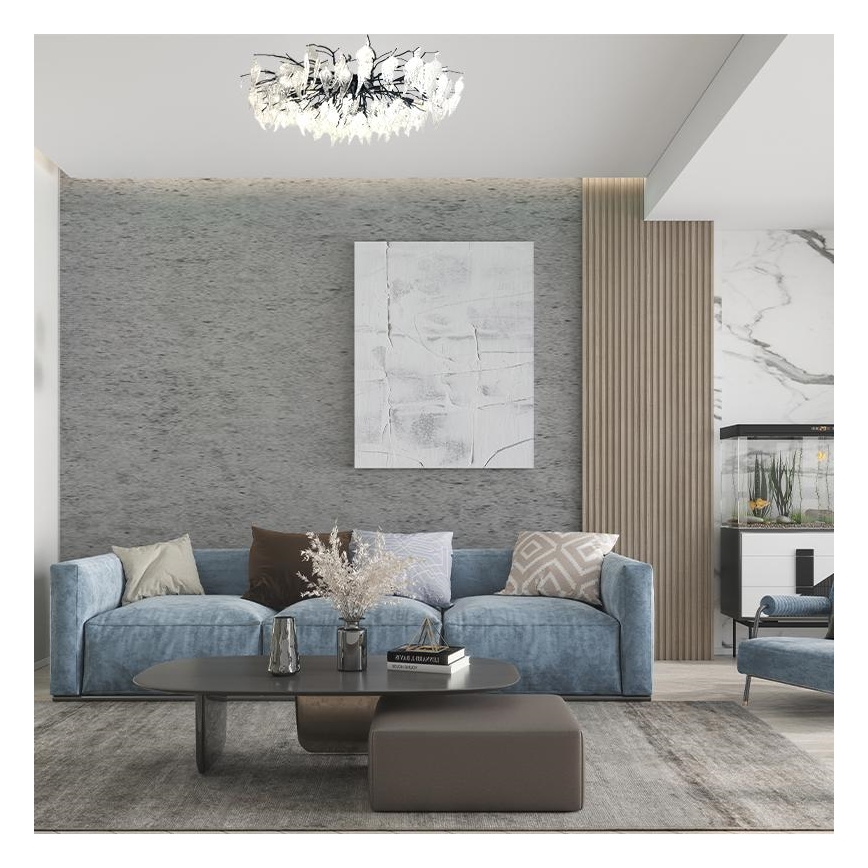 Lustră de cristal aplicată 12xG9/40W/230V negru