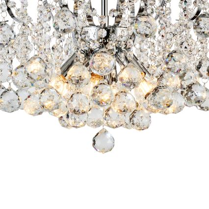 Lustră de cristal aplicată Brilagi CRYSTAL 6xE14/60W/230V crom lucios