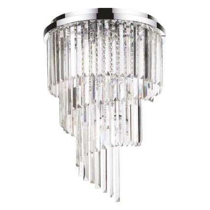 Lustră de cristal aplicată Ideal Lux CARLTON 12xE14/40W/230V crom