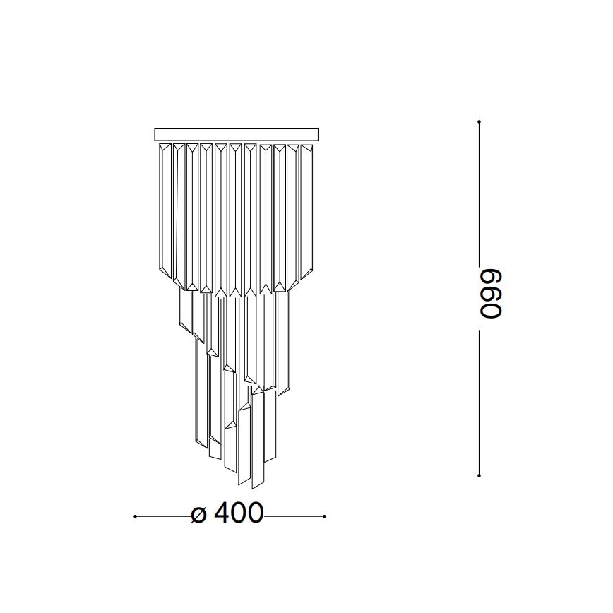 Lustră de cristal aplicată Ideal Lux CARLTON 8xE14/40W/230V d. 40 cm crom lucios