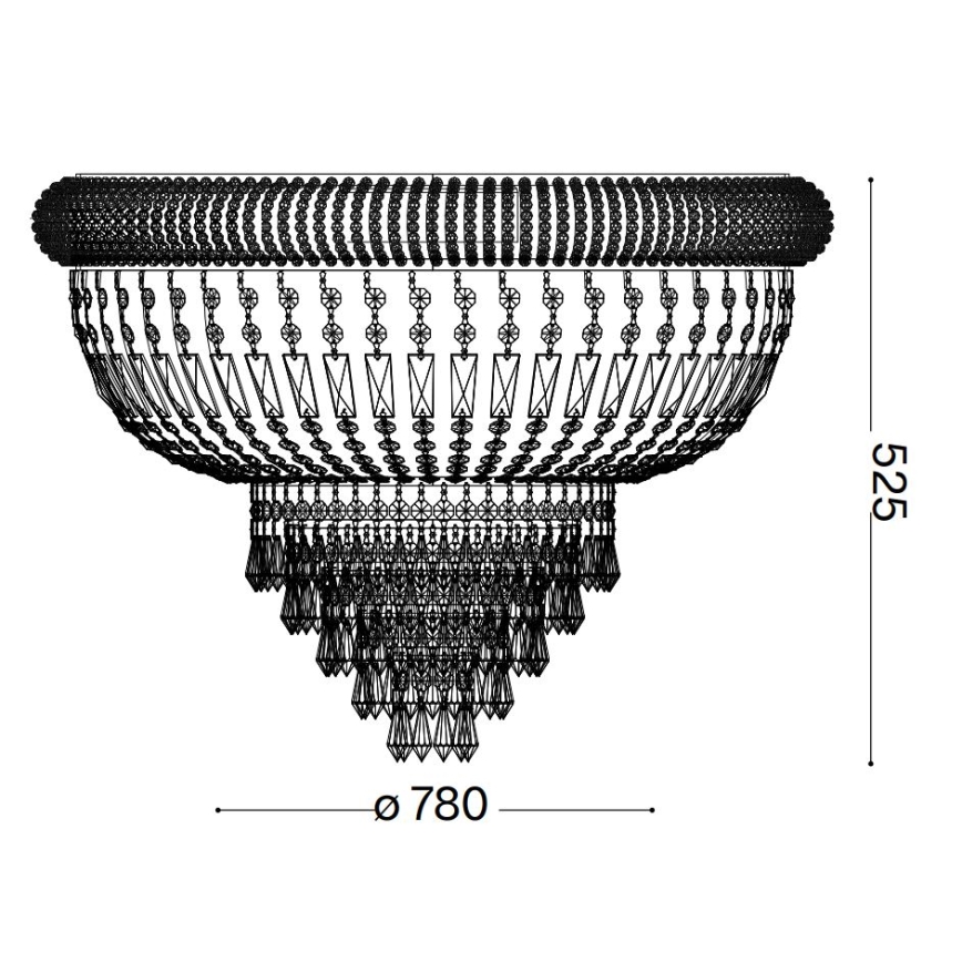 Lustră de cristal aplicată Ideal Lux DUBAI 24xE14/28W/230V