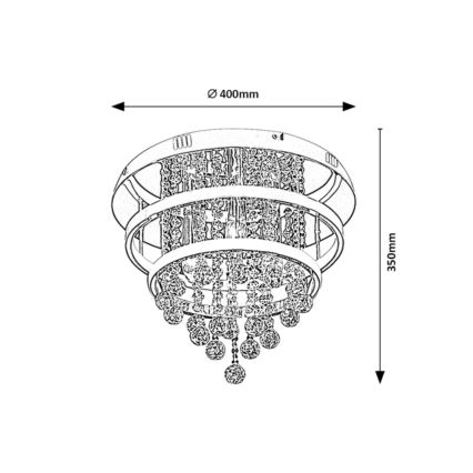 Lustră de cristal aplicată LED/32W/230V + 3xE14/40W Rabalux