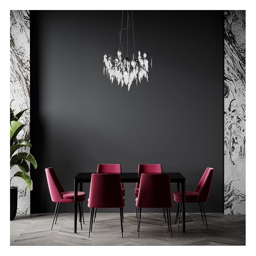 Lustră de cristal pe cablu 10xG9/40W/230V negru