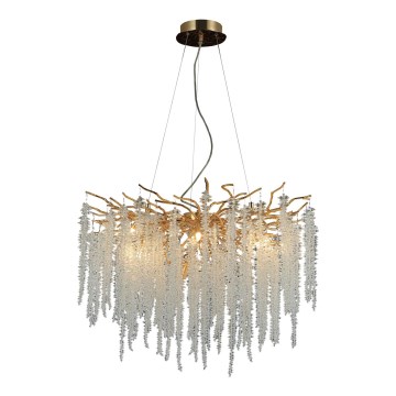 Lustră de cristal pe cablu 13xG9/40W/230V auriu