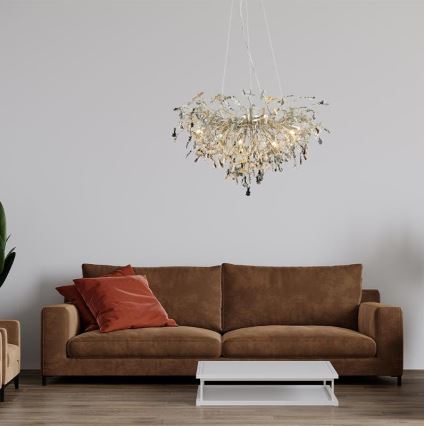 Lustră de cristal pe cablu 13xG9/40W/230V crom