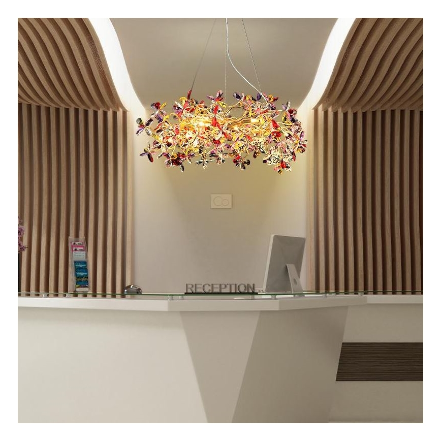 Lustră de cristal pe cablu 16xG9/40W/230V colorat