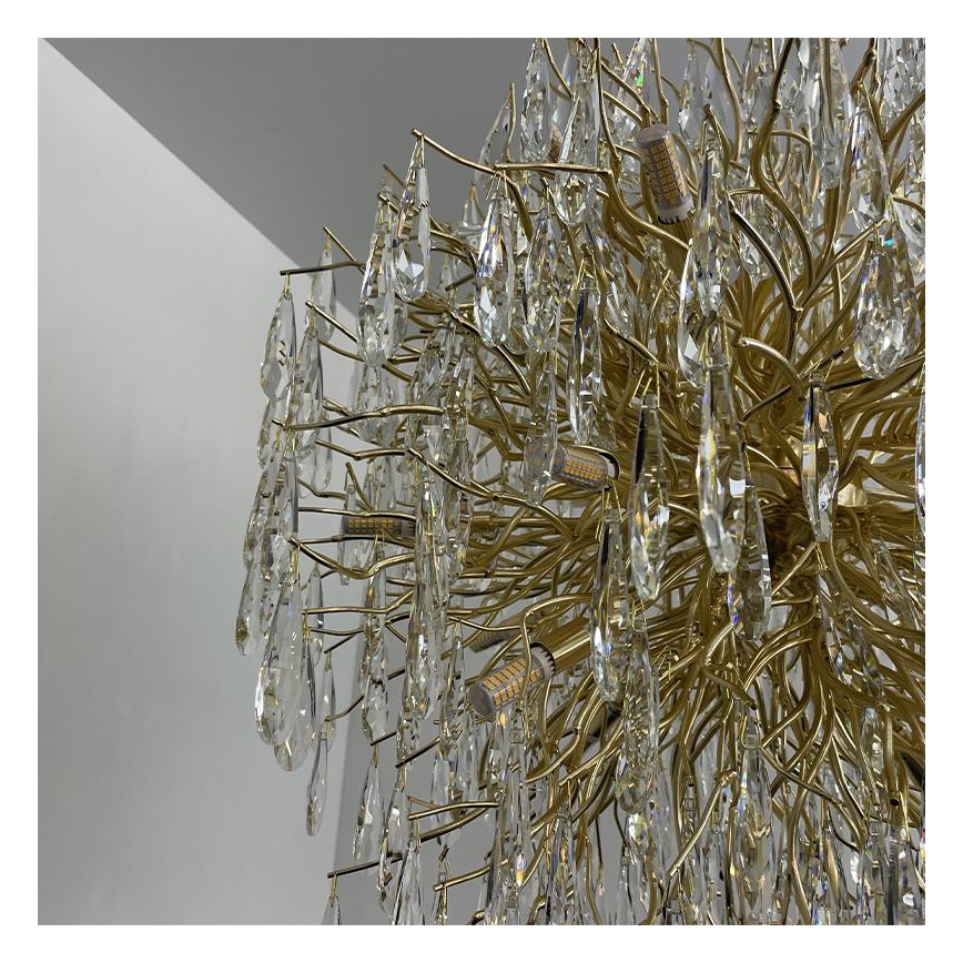 Lustră de cristal pe cablu 24xG9/40W/230V auriu