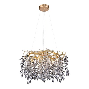 Lustră de cristal pe cablu 9xG9/40W/230V auriu