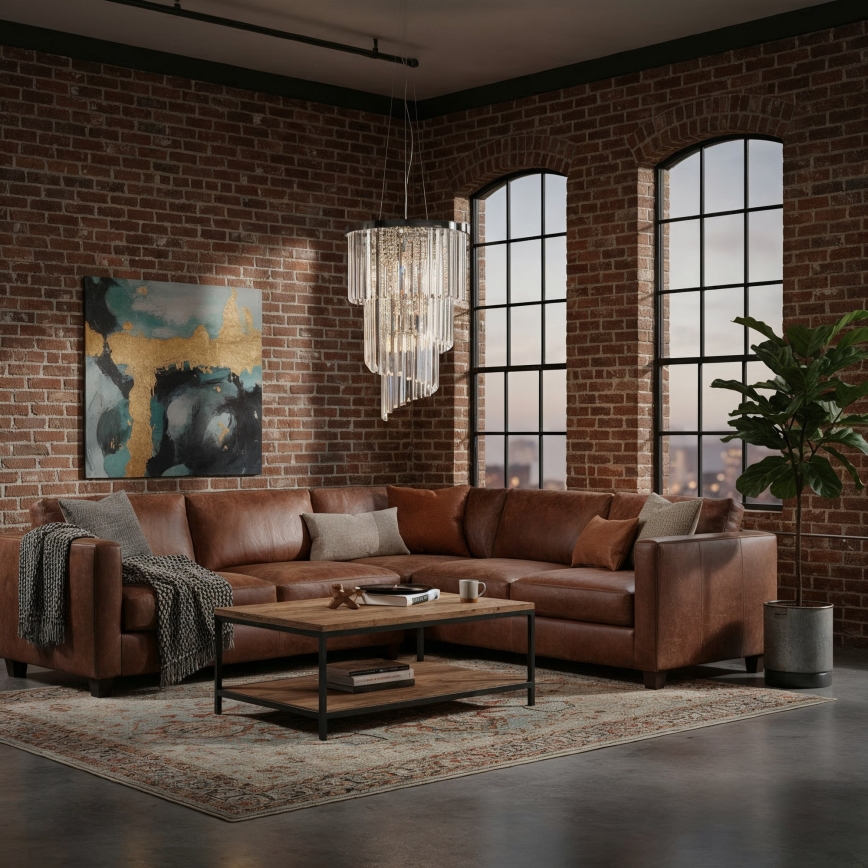 Lustră de cristal pe cablu Ideal Lux CARLTON 8xE14/40W/230V d. 40 cm crom lucios