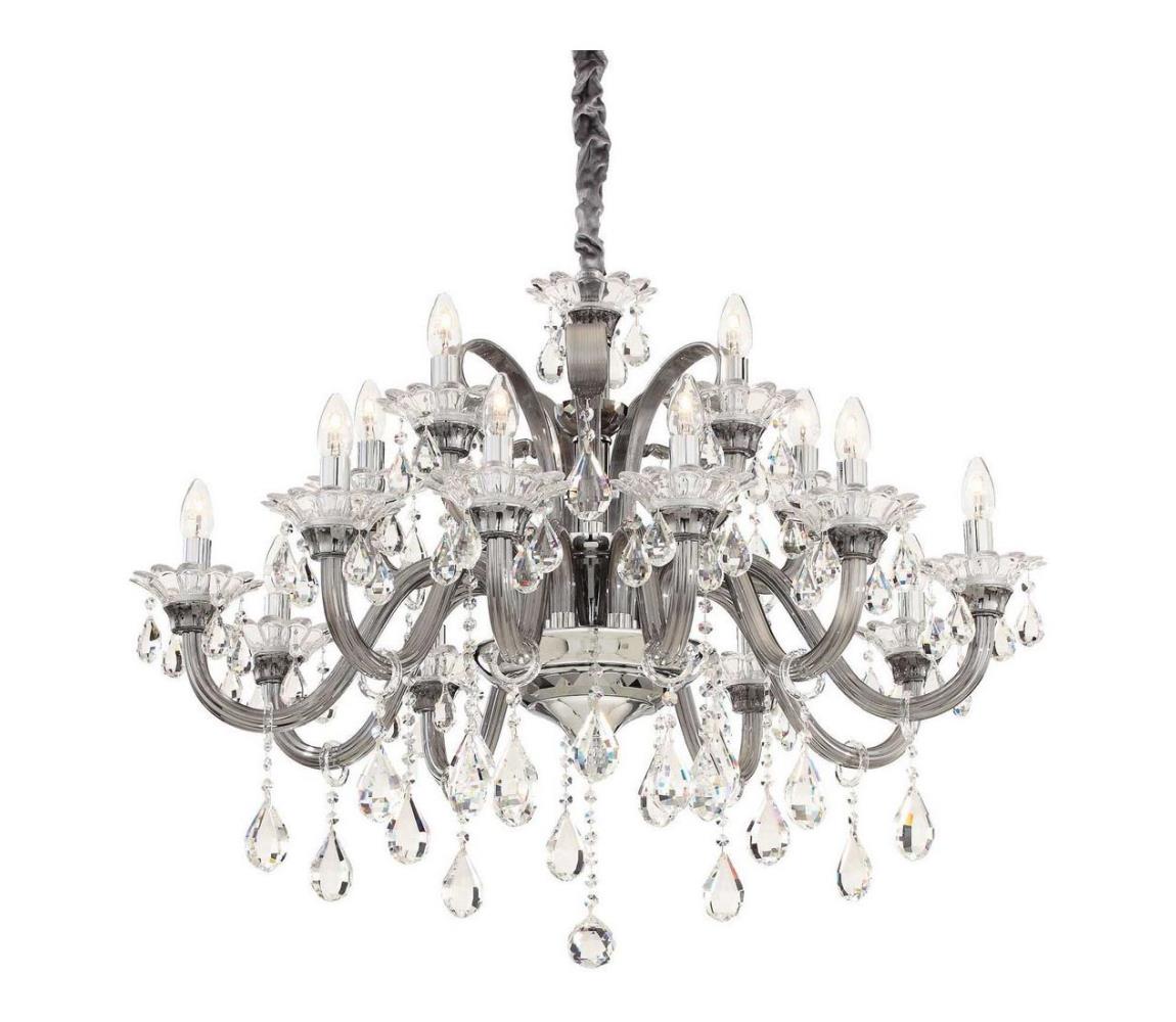 Lustră de cristal pe cablu Ideal Lux COLOSSAL 15×E14/40W/230V