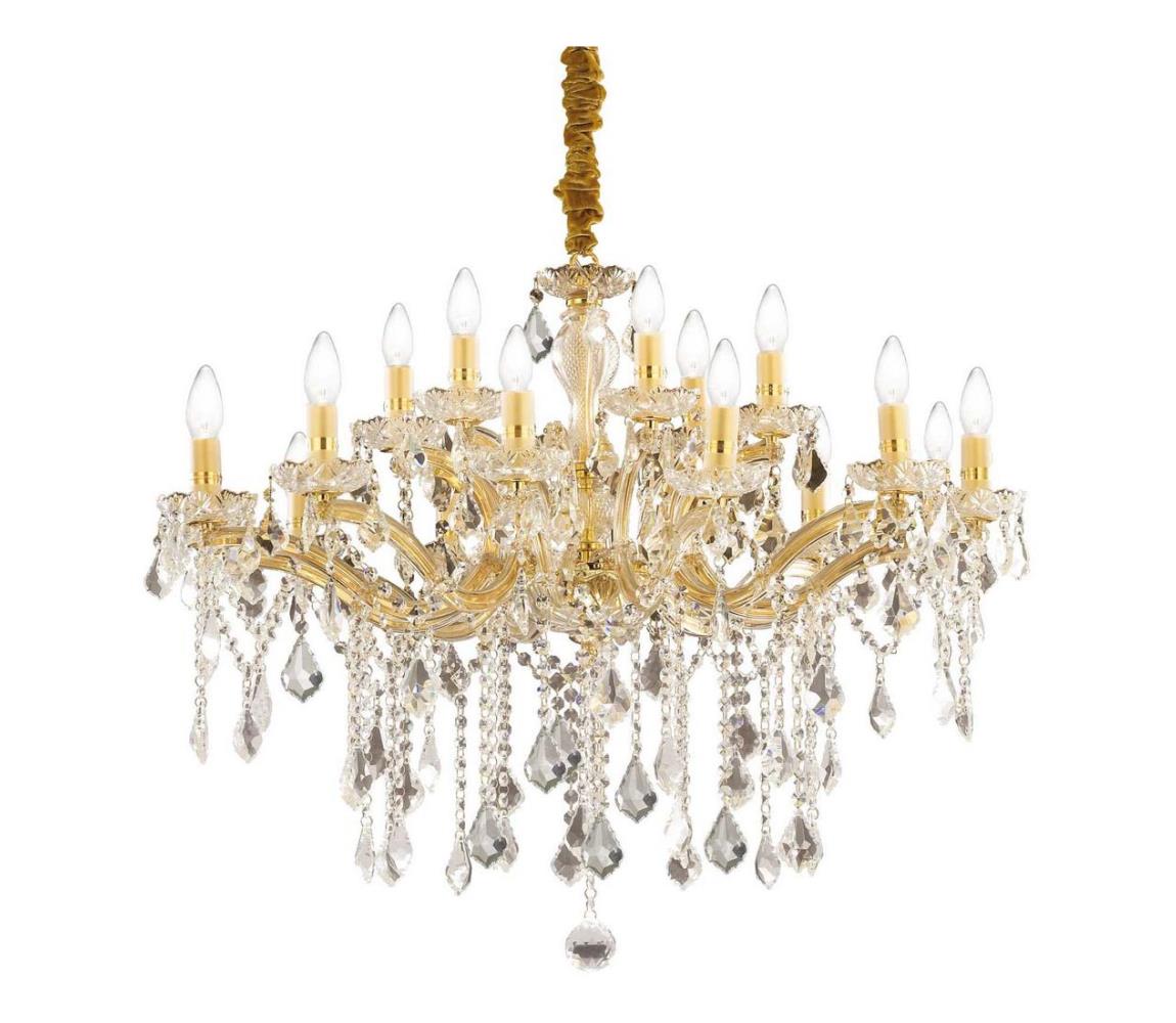 Lustră de cristal pe cablu Ideal Lux FLORIAN 18×E14/40W/230V