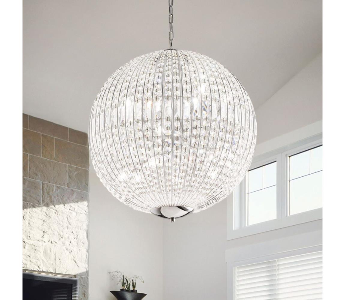 Lustră de cristal pe cablu Ideal Lux LUXOR 8×G9/40W/230V