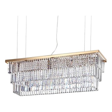 Lustră de cristal pe cablu Ideal Lux MARTINEZ 8×E14/40W/230V