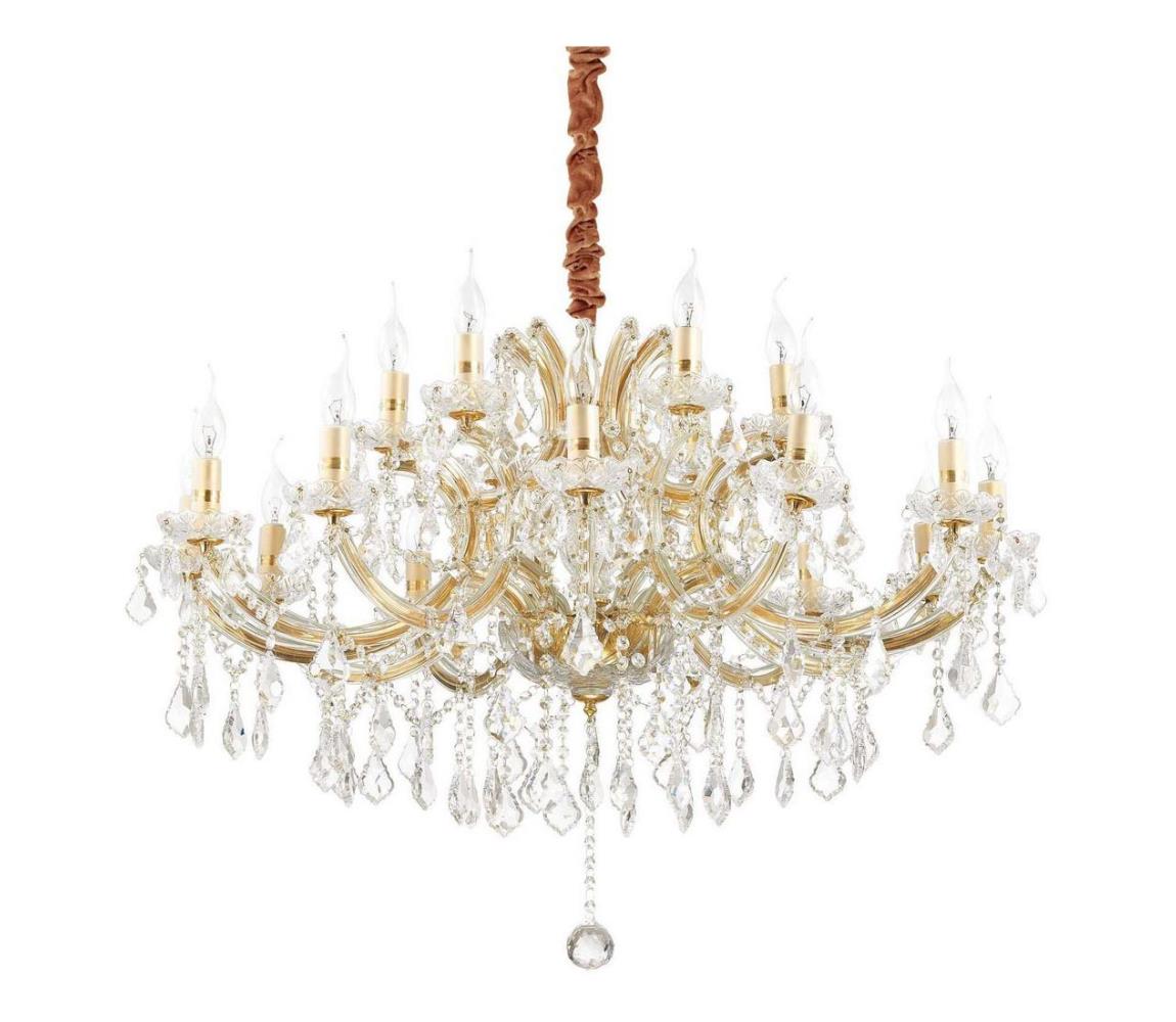 Lustră de cristal pe cablu Ideal Lux NAPOLEON 18xE14/40W/230V