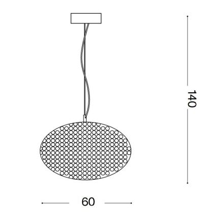 Lustră de cristal pe cablu Ideal Lux ORION 12xE14/40W/230V