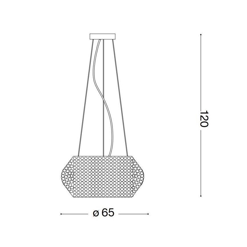 Lustră de cristal pe cablu Ideal Lux PASHA 14×E14/40W/230V