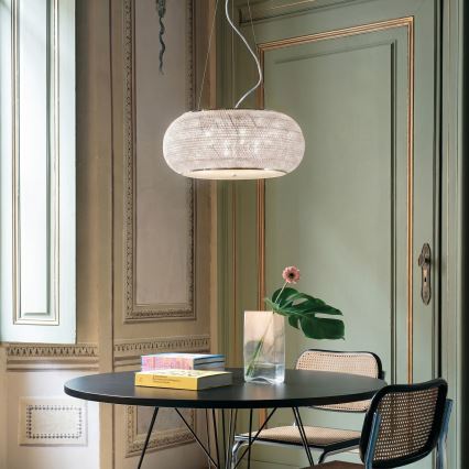 Lustră de cristal pe cablu Ideal Lux PASHA 6xE14/40W/230V d. 40 cm auriu